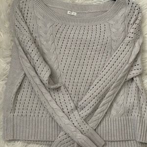 Gray off the shoulder sweater